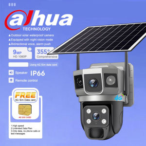 【Free Gift】Free 4G SIM Card Dahua Solar CCTV Camera No WiFi Needed Outdoor Waterproof Wireless IP Camera Infrared Night Vision Auto Tracking Alarm Two Way Audio Solar Battery Powered