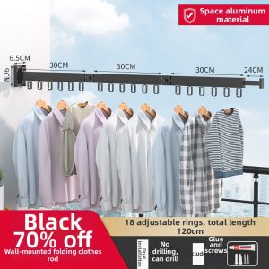 Wall-Mounted Expandable Invisible Drying Rack