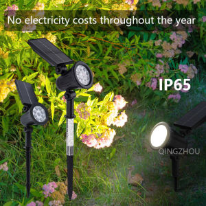 9 LED Đèn rọi năng lượng mặt trời ngoài trời IP65 không thấm nước đèn treo cố định điều chỉnh độ sáng cho sân vườn sân sau đường lái xe trang trí hiên