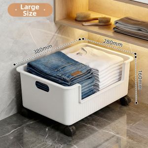 youqin | Bathroom Cabinet Underneath Clothes Hamper with Wheels