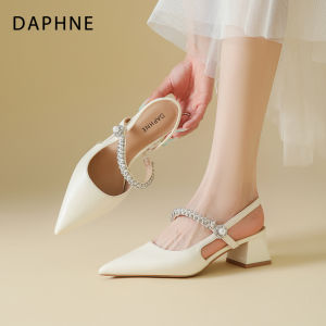 Daphne | Vintage Water Diamond Strap Coarse Heel Summer New Women Sandals