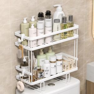 Giá Để Đồ Bên Trên Bồn Cầu Không Cần Đục Lỗ Giá Để Đồ Trong Nhà Tắm Bằng Thép Cacbon Sơn Tĩnh Điện Giá Để Đồ Góc Nhà Tắm Thiết Bị Lưu Trữ