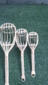 งานทำมือ ตะกร้อสอยผลไม้หวาย ที่สอยผลไม้แบบหวาย ที่สอยมะม่วง ตะกร้อหวาย