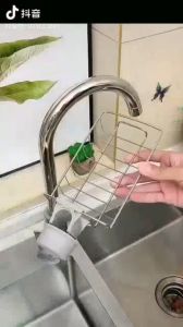 Kitchen Stainless Steel Sink Faucet Hanging Storage Rack Rag Sponge Drain Rack Bathroom Rack Drain Rack