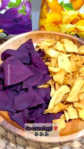 Camilan Makanan Ringan Snack Keripik Ubi Bionic Farms Sweetatoes Crisps ( 50 Gr Yellow Sweet / Ubi Madu Purple Sweet Potato / Ubi Ungu ) Mixed Roots 40 Gr ( Sour Cream Black Truffle Salted Egg )