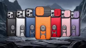 szhaiyu | Slide Camera Protection Armor Phone Case for IPhone Air 17E 16E 15 14 13 11 Pro Max 16Plus Dual Layer Shockproof Kickstand Cover