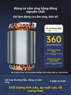 Zhinnanche| Máy Rửa Xe Công Suất Cao Dùng Tại Nhà 220V