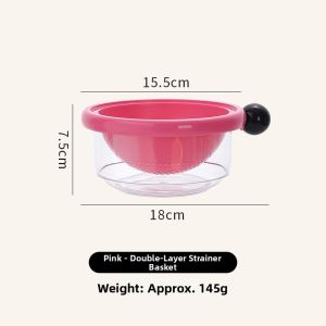 Double Layer Fruit Cleaning and Draining Basket