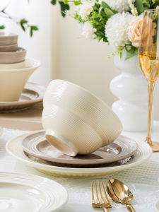 YICHEN | Cream Style Underglaze Porcelain Dinner Set