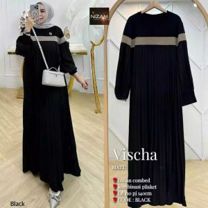 GAMIS VISCHA PLISKET COMBED TERBARU