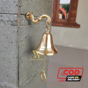 Bel Lonceng Pintu Rumah Kuningan Motif Tangkai Kapstok 1 pcs