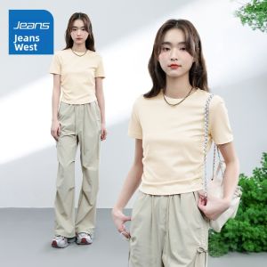 Jeanswest | Áo Thun Nữ Tay Ngắn Ôm Body Kiểu Ngắn