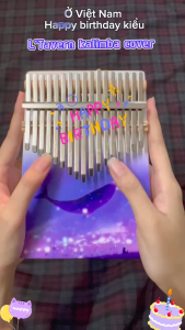 đàn kalimba gỗ 21 17 phím nguyên khối giá rẻ cực xinh mèo hồng cá voi xanh âm hay tune chuẩn - piano cầm tay piano mini 21 phím