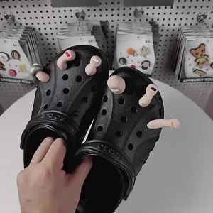 jibbitz cross 鞋扣  Funny Cute Toe Series Shoes Charms For cross Clogs Sandals Decoration