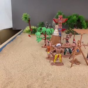 13Pcs/Set Miniatur Patung Mini Indian Figure Orang Suku Indian Hutan Pedalaman Diorama Maket Miniatur B Indiana