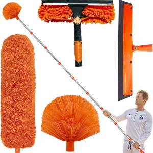 JILAIYAO | 2-in-1 Extendable Double-Sided Window Scraper