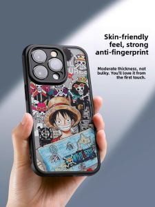 Magsafe Magnetic Sea King Luffy Full Cover Wireless Charging Phone Case for  16Pro New Model Creative 14Plus Anti-Fall