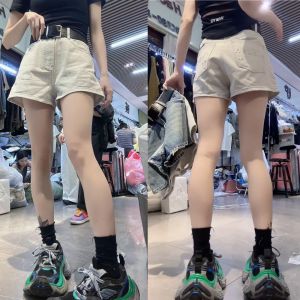 High Waisted A-Line Denim Shorts for Women Summer Thin Loose Slimming Wide Legging Trouserscasual Versatile Fashionable Jeans