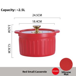 ZHUIXI | Stew Pot for Cooking with Gas Heat Resistant Earthenware