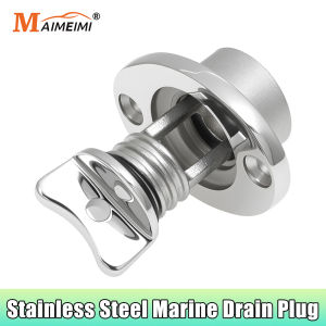 Marine Drain Plug Tail Outlet Drain Stainless Steel Boat Plugging Kayak Water Plug Hatge Sewage Vent With Screw Boat Accessories
