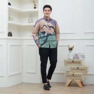 Atasan Batik Tunik Couple Kerja Setelan Batik Seragam Kerja