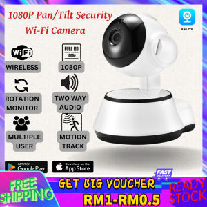 【Malaysia Spot Sale】V380 CCTV WiFi IP Security Camera CCTV Surveillance Cam 1080P HD IR Night Vision (V380 PRO App)