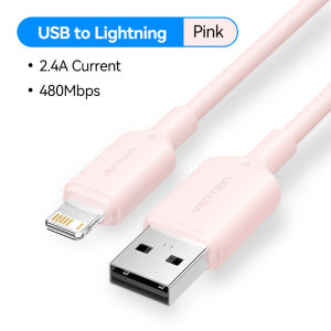 Vention USB to Lightning 12W 2.4A Data Wire Fast Charging Cable For iPhone 14 Pro 8-14 USB A to Lightning Charge Cable For iPad