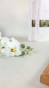 ANGGREK OMBAK / CATTLEYA ARTIFICIAL FLOWER / BUNGA ANGGREK BULAN 3D / BUNGA ANGGREK SUTRA 9 KUNTUM / ARTIFICIAL ORCHID FLOWER / PROPERTI DEKORASI / BUNGA ANGGREK RENDA ARTIFICIAL T96CM PREMIUM