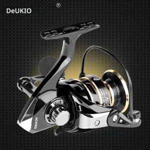 DEUKIO AC2000-AC-7000 5.2:1 รอกตกปลาโลหะล้อปลาระยะไกลกลางแจ้งเครื่องมือตกปลาซ้าย