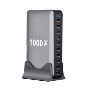 Sạc Nhanh Để Bàn GaN 1000W Mới Năm 2026 PD3.1 USB Type C 10 Cổng Dành Cho Điện Thoại Di Động & Máy Tính Bảng Bộ Chuyển Đổi Tốc Độ Cao
