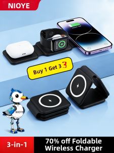 NIOYE | 3-in-1 Wireless Charging Stand Magnetic Multi-Device Support