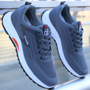 Mens Breathable Running Shoes Lightweight Comfortable Soft Bottom Casual Sports Mesh Shoes for Spring Autumn And Summer