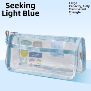 deli | Glow Series Clear Large Capacity Pencil Case