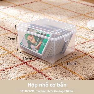 Hộp Lưu Trữ Thẻ Minh Bạch Dung Lượng Lớn Có Nắp Chống Bụi Và Vách Ngăn