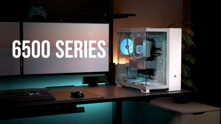 Corsair 6500X Mid-Tower Dual Chamber E-ATX PC Case - Black/White