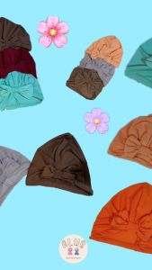 Isi 12 Pcs Turban Kupu Beda Warna Bayi & Anak Perempuan