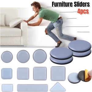 4pcs/set Furniture Leg Slider Pads Anti Scratch Easy Move Heavy Furniture Thickened Moving Pad Anti-abrasion Floor Protector Mat