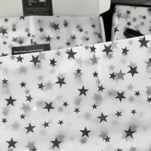 10pcs/pack Tissue Paper Black White Polka dot star leopard print Party Gift Box Wrapping Paper Clothing Packaging Paper