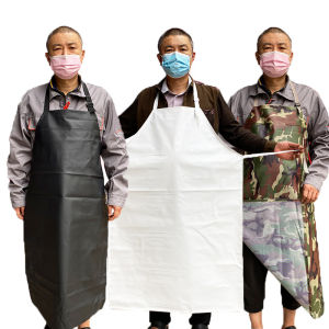 Waterproof Kitchen Apron Double Fish Design A2 Oil Resistant Acid And Alkali Resistant A4 Food Grade Apron for Household Cleaning Tools