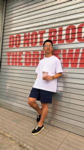 【BUY 1 TAKE 1】REFURBISHED fresh trend Round Plain Waffle T-shirt round neck Oversize For Men and Women