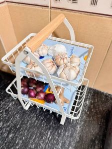 Kitchen storage rack fruit rack vegetable basket storage rack metal storage rack multifunctional storage rack