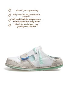 THEMULE | Wide Feet Magic Tape Half-covered Slippers
