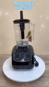 Máy xay sinh tố CÔNG NGHIỆP chuyên quán Ladomax 2680W HA-9116 moto đồng 2 chế độ an toàn có hẹn giờ bảo hành 3 năm
