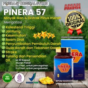 PINERA57 HERBAL 100% OBAT JANTUNG KOLESTEROL HIPERTENSI DIABETES JANTUNG SENDI SYARAF KEJEPIT