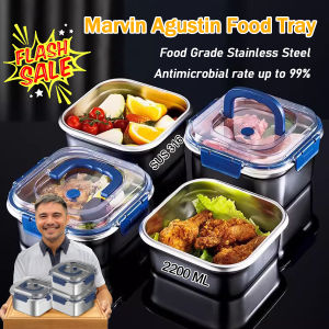 Marvin Agustin Food Tray 316 Stainless Food Container Stainless Steel Box Food Storage Container With Cover Fresh Keeping Box Stainless Food Tray With Cover Lunch Box Bento Box