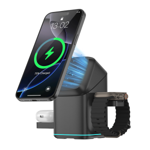 Best Smart Rotation Wireless Charger 3 in 1 Charging Station Magnetic Fast Wireless Charging Station for Phone Earphone Watch