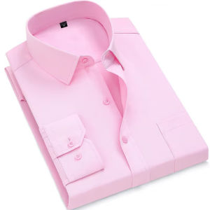 Áo Sơ Mi Nam Công Sở Dài Tay Kiểu Dáng Cổ Điển Kẻ Sọc Caro Tím Xanh Cài Khuy Đơn Chất Liệu Cotton Pha Polyester.