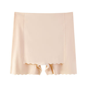 miiow | Womens Safety Pants Ice Silk Seamless Butt Lifting Briefs Bottom Flat Shorts Anti-Light Walking Two-In-One Mid-Waist Nylon