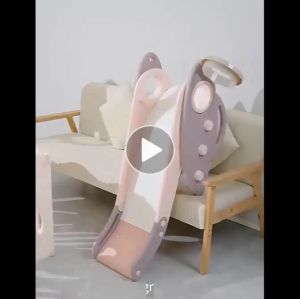 INSTOCK - Indoor Outdoor Fordable Child Rocket Slide for Kids Multi-function Safe and Stable Sport Playground Play set Fordable Slide Set