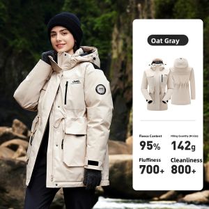 Jeep | Jeep Graphene Thickened Down Parka Coat For Women Waterproof Autumn Winter Outerwear Jacket High Collar Zipper Closure Long Sleeve